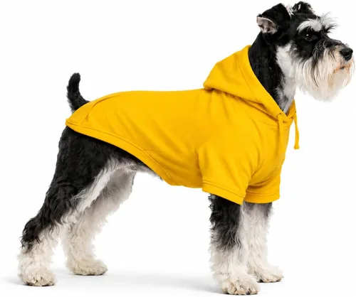 Vista 15 de Lovelonglong Sudadera básica con capucha para perros, 100% algodón, se adapta a perros pequeños, medianos y grandes, color negro, XS