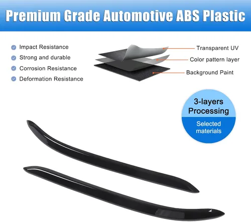 Vista 6 de 2 protectores de parachoques delantero de automóvil para Honda Pilot 2019-2022, protector de parachoques delantero automotriz antiarañazos Negro