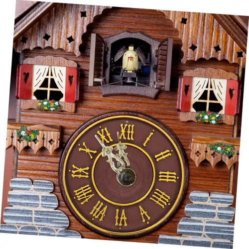 Vista 6 de Uonlytech Modern Cuckoo Clock with Artistic Roman Dial Design Easy to Install Wall Clock for Bedroom Living Office with Reliable Timekeeping and