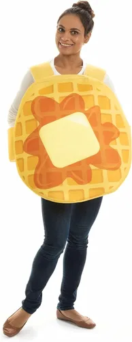 Vista 2 de Disfraz de Halloween para parejas de jarabe de arce y waffles - Divertidos trajes de comida