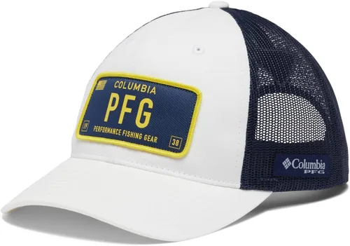 Vista 4 de Columbia Parche PFG Trucker Snap Back Placa de matrícula gris frío/Tx