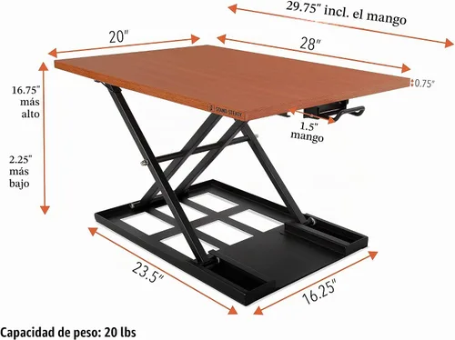 Vista 3 de Stand Steady X-Elite Pro - Convertidor de escritorio de pie Convierte instantáneamente cualquier escritorio en un escritorio de pie Escritorio