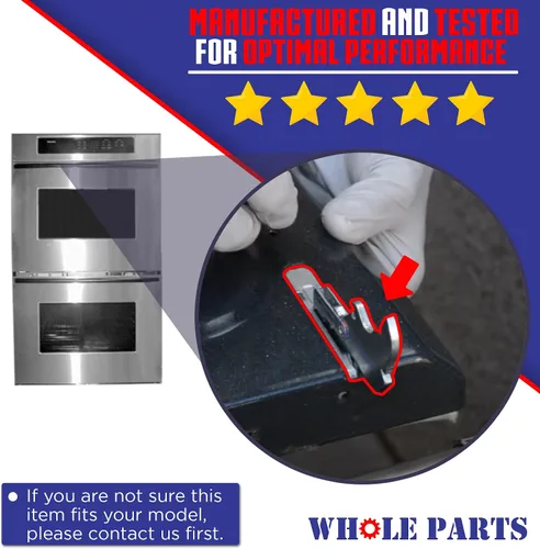 Vista 3 de Kit mejorado de bisagras para puerta de horno Whole Parts (2 bisagras), número de pieza 00487746 - Compatible con hornos Thermador y Bosch