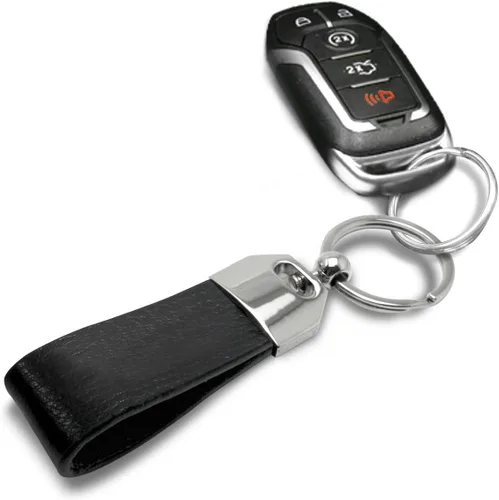 Vista 4 de iPick Image Llavero de metal cromado con logotipo de estrella para Jeep Willys, con licencia oficial, Negro
