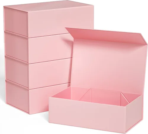 Vista 10 de Caja de regalo negra de 10" x 6" x 3" con tapa de cierre magnético, caja de regalo para regalos, cajas de regalo de dama de honor, caja bonita, caja