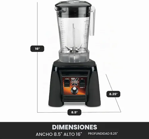 Vista 6 de Waring Licuadora comercial MX1200XTXP de 3.5 HP con controles de dial de velocidad variable y contenedor de copoliéster libre de BPA de 48 oz, 120V