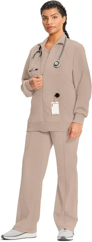 Vista 74 de Infinity by Cherokee 2391A - Chaquetas médicas con cremallera frontal para mujer, tela elástica en 4 direcciones