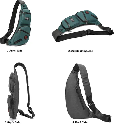 Vista 25 de Nicgid Sling Bag - Mochila bandolera para hombre), LYSB01NH075BJ-SPRTSEQIP