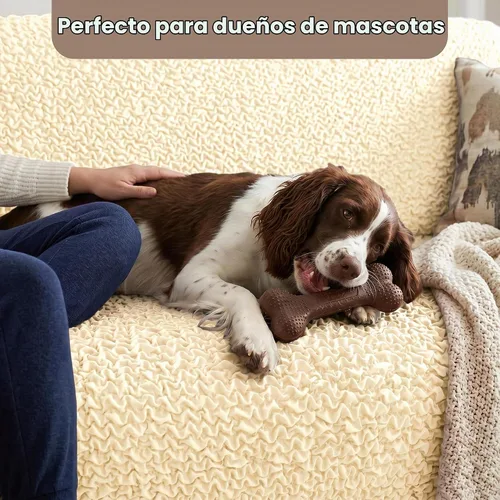 Vista 9 de PAULATO BY GA.I.CO. Funda para sofá seccional - Funda para sofá chaise en forma de L - Fundas lavables para sofá de esquina - Funda elástica de Crema