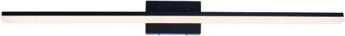 Vista 8 de mirrea Lámpara LED moderna de tocador de 24 pulgadas para iluminación de baño, regulable de 24 W, pintada en negro (blanco cálido, 3000 K)