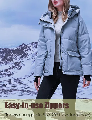 Vista 5 de YISEVEN Chaqueta ligera impermeable desmontable con capucha para mujer