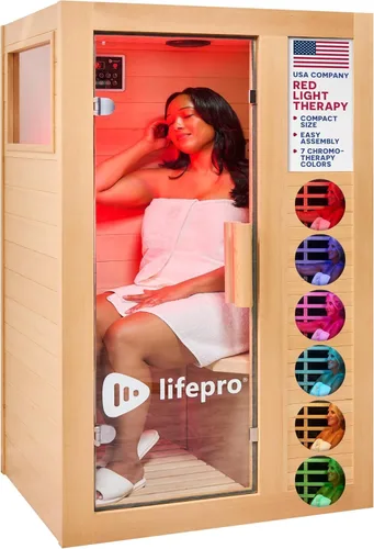 Vista 8 de LifePro Rejuvacure - Sauna interior para 1 o 2 personas, luz roja, modelos