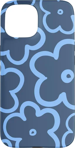 Vista 6 de Funda para iPhone 12 Mini con diseño floral azul marino y azul claro