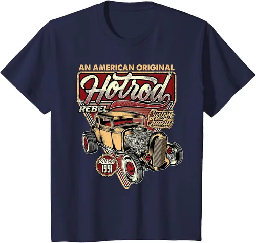 Vista 87 de Camiseta vintage Hot Rod Speed and Power para hombre Asphalt Grey
