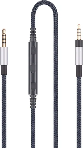 Vista 8 de Cable de repuesto de audio con control remoto de volumen de micrófono en línea compatible con auriculares Bose SoundTrue, SoundLink, SoundLink II