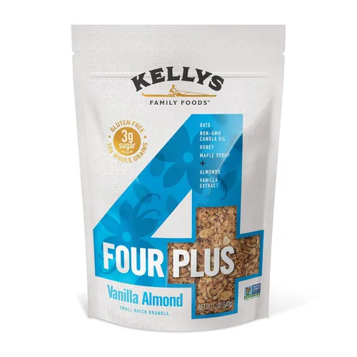 Vista 10 de Kellys Four Plus Granola Cereal Granola saludable de manzana y canela para yogur Snacks hechos a mano para el desayuno – 12 onzas