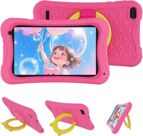 Vista 8 de DigiLand Tablet para niños de 7 pulgadas, Android 15 tabletas con funda protectora, 4 GB de RAM+32 GB de ROM, pantalla IPS de 1024 x 600, cámara Azul
