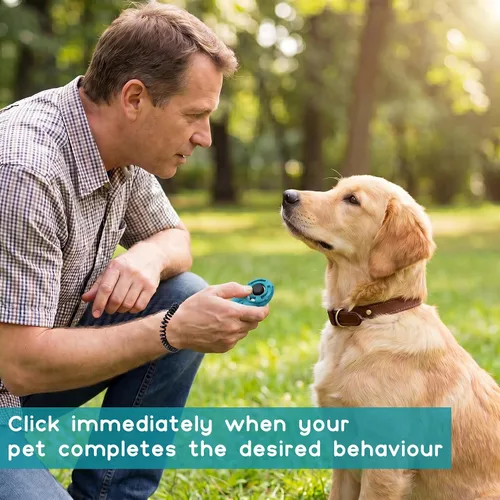 Vista 7 de Pet Training Clicker with Wrist Strap - Dog Training Clickers for Puppy, Cat, Potty, Bird, Horse, Pet, Trainer Training Tools, Behavior Aids