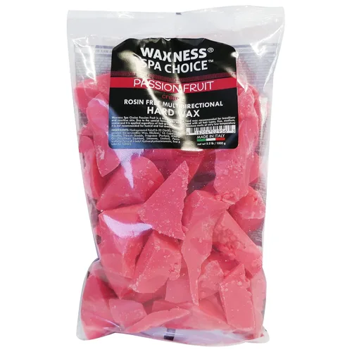 Vista 3 de Waxness Spa Choice - Cera dura multidireccional sin colofonia, maracuyá, 2.2 libras (2.2 lbs, 2 unidades)