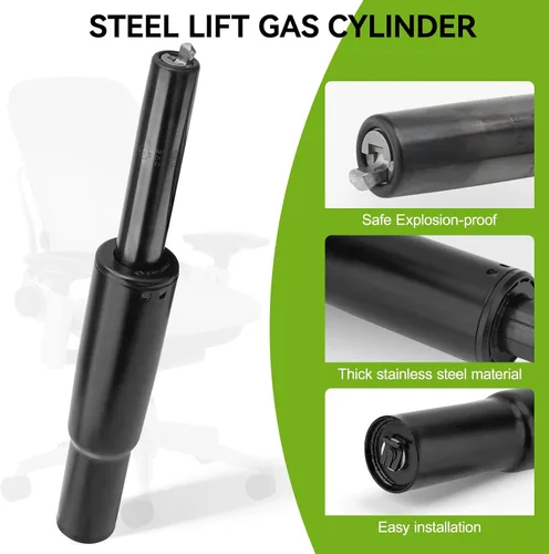 Vista 4 de Cilindro elevador de gas resistente para silla Steelcase Leap v2, Side Activate - Accesorios de elevación de silla, 4 pistones hidráulicos con 380