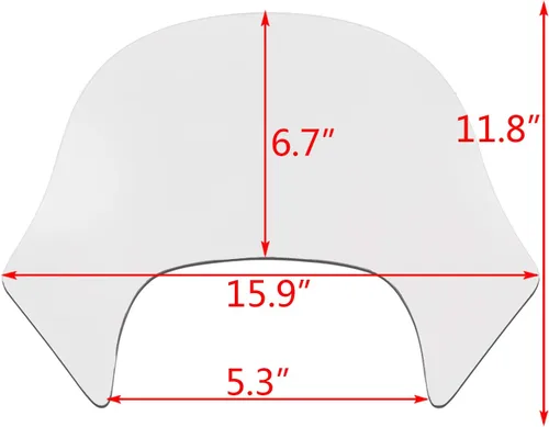 Vista 3 de Protector de parabrisas de carenado de labios negro compatible para Harley Dyna Sportster Softail