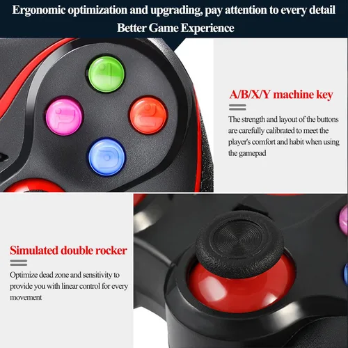Vista 6 de V8 Wireless Game Controller for Windows 7810 PCiPhoneAndroid PS3, Dual Shock USB Bluetooth Mobile Phone Gamepad Joystick for IOS