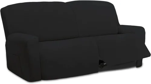 Vista 21 de Easy-Going - Funda elástica de microfibra para sofá reclinable seccional, suave vellón ajustable a tu sofá de 2 cuerpos, lavable, protector