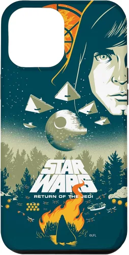 Vista 26 de Star Wars Funda con póster de película retro ilustrada con el regreso del Jedi para iPhone 17