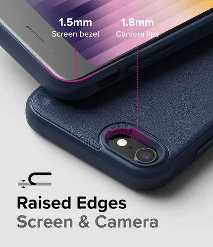 Vista 4 de Ringke Onyx - Funda protectora compatible con iPhone SE 5G (3ª generación, 2022), resistente, duradera, a prueba de golpes, de poliuretano marino