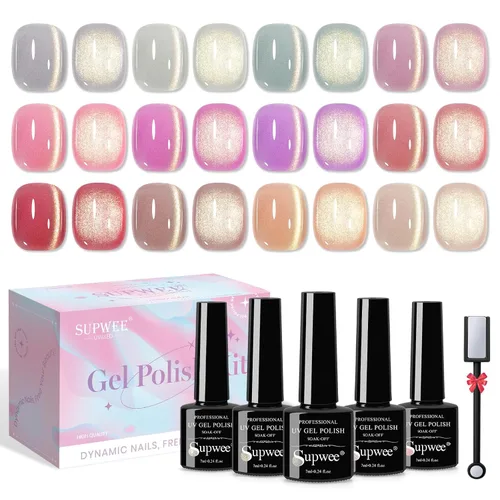 Vista 12 de Juego de esmaltes de uñas de 12 colores, secado rápido, esmalte de uñas rosa nude regular Colores desnudos