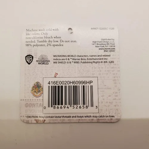 Vista 9 de Harry Potter Paquete de 5 calcetines invisibles para niños o niñas, 3 opciones de patrón, personajes y casas de Hogwarts, talla 6-8.5