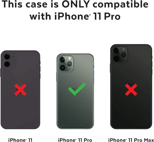 Vista 7 de Speck Gemshell - Carcasa para iPhone 11 Pro, transparente con purpurina dorada/transparente