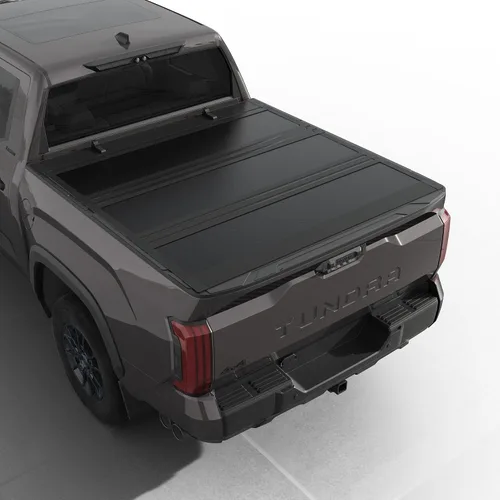 Vista 8 de Tutel - Funda para cama de camioneta de perfil bajo con caparazón duro plegable Se adapta a Toyota Tundra 2022-2026 Cama de 5'6'' (66.7')