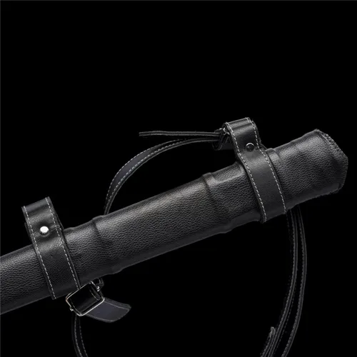 Vista 5 de Espada medieval guerrero real forjado a mano de acero de resorte de 46 pulgadas con vaina negra/marrón, modernización de espada larga, hecha a mano