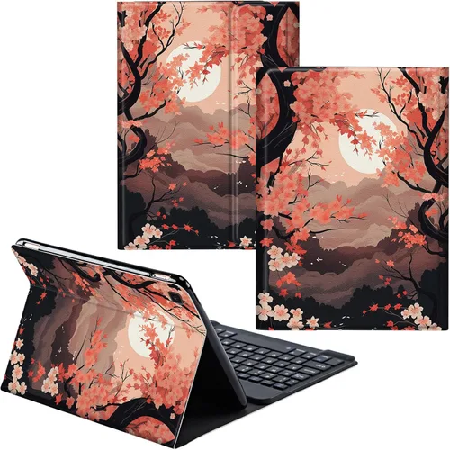 Vista 29 de Funda para Samsung Galaxy Tab S6 Lite 2022/2020 Teclado Inalámbrico Desmontable y Cubierta De Soporte De Cuero PU Funda Protectora Para Samsung