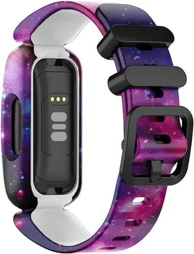 Vista 3 de Bandas de silicona de repuesto compatibles con Fitbit Ace 3, correas ajustables con patrón colorido para Fitbit Ace 3 bandas