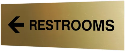 Vista 61 de Signs ByLITA Basic Restrooms - Letrero direccional para pared o puerta (negro), pequeño (paquete de 1)