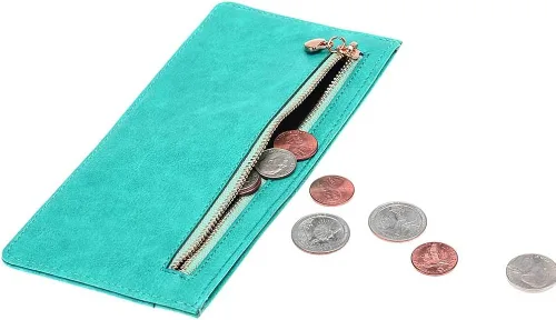 Vista 3 de XEYOU Women's Credit Card Wallet Slim Long Zipper Pocket Purse for Coin, Receipt Multi-function Card Wallet for Ladies