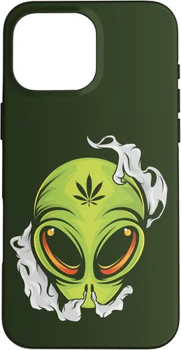 Vista 19 de Alien UFO Cannabis Marijuana Weed Hemp THC Ganja Gift Case for iPhone 17