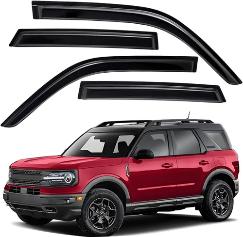 Vista 6 de Lightronic Visera de ventana de ventilación automática con clip extra duradera, se adapta a Ford Bronco Sport 2021-2025, protección UV, deflector