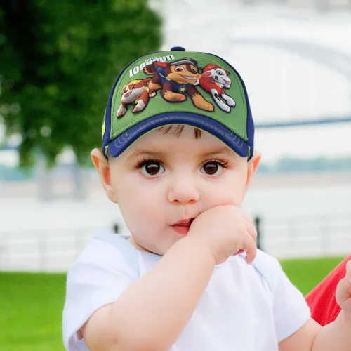 Vista 4 de Nickelodeon Gorra de béisbol de Paw Patrol para niños pequeños, 3D Chase, Marshall, ala curvada de escombros a presión