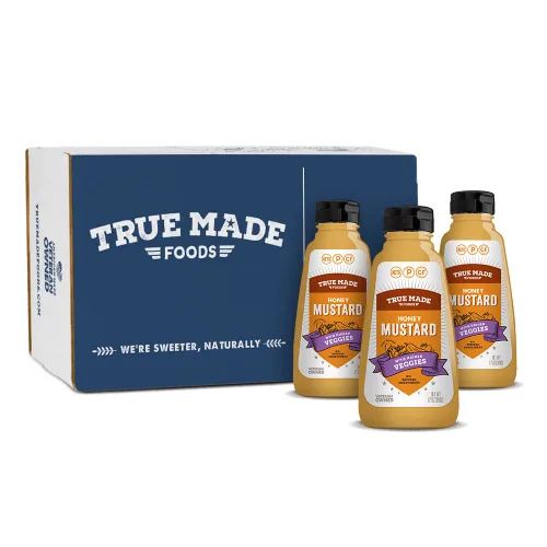 Vista 9 de True Made Foods Mostaza con miel baja en azúcar, apta para dieta cetogénica (12 onzas, 2 unidades)