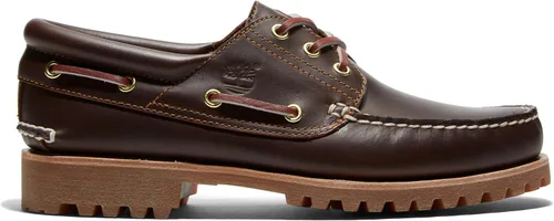 Vista 6 de Timberland Men's Authentic 3-Eye Lug Handsewn Boat Shoes Marrón