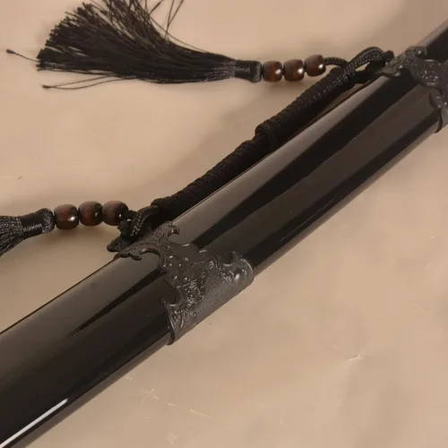 Vista 5 de Espada Hmong de polipropileno de alta resistencia para entrenamiento de artes marciales, espada antigua Samurai con funda para práctica