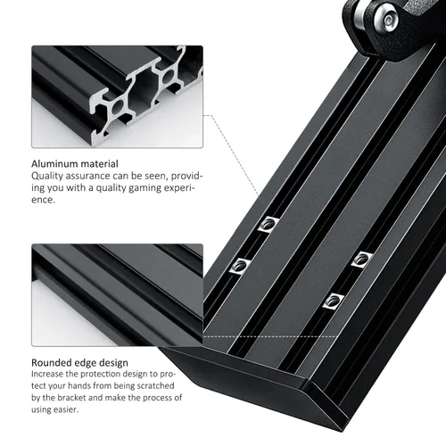Vista 5 de HUYE Desk Mount Bracket Holder for Logitech G Extreme 3D Pro Joystick for Windows - Adjustable Steel Desk Mount Holder for Logitech G Extreme 3D Pro