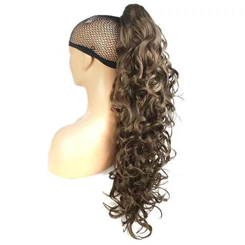 Vista 15 de Lydell 30" largo rizado peinado clip en garra cola de caballo extensión pelo sintético postizo 9.88 oz con un clip de mandíbula/garra (negro)