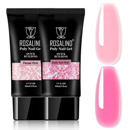 Vista 15 de Rosalind Gel de extensión de poliéster acrílico transparente, paquete de 2 unidades de gel de uñas de 2.1 onzas líquidas, constructor de uñas