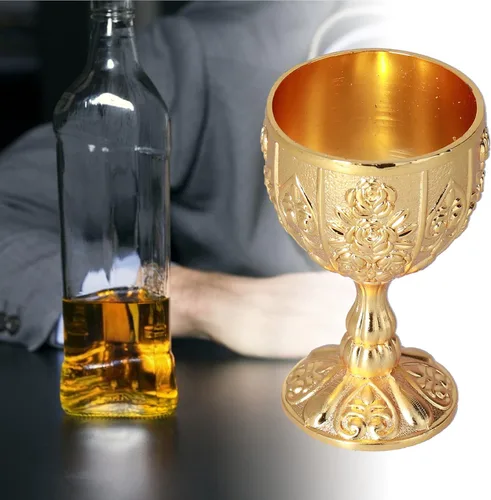 Vista 7 de Estink Copa de vino vintage, paquete de 2 copas de vino europeas de 1.7 x 2.7 pulgadas (1.0 fl oz), adornos retro para fiestas, bodas, viajes