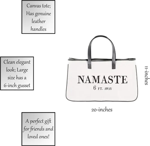 Vista 3 de Santa Barbara Design Studio Bolso de lona facial, grande, Namaste (G5736)