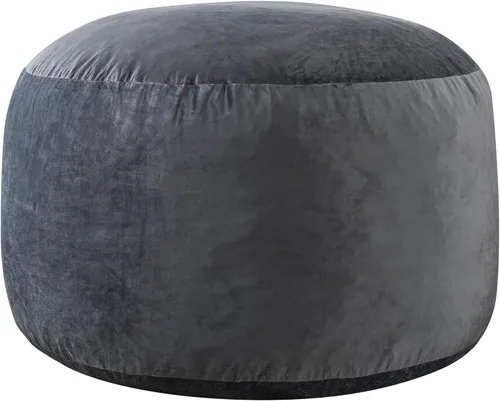 Vista 8 de Puf de 3 pies, puf grande para adultos, 3 pies, color gris oscuro